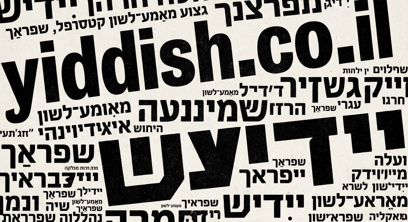 יידיש טיפוגרפיה — מאַמע־לשון, שלום, געזונט, פרייד, ליבע